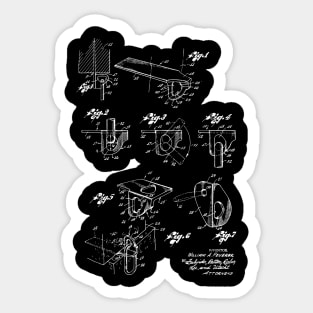 Anchoring Device Vintage Patent Hand Drawing Sticker